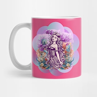 Mermaids of the Ocean bubbles Mug